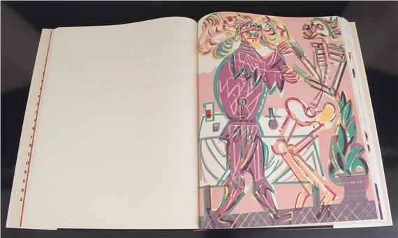 Totentanz von Basel mit den Dialogen der mittelalterlichen Wandbilder by HAP  Grieshaber, 1966