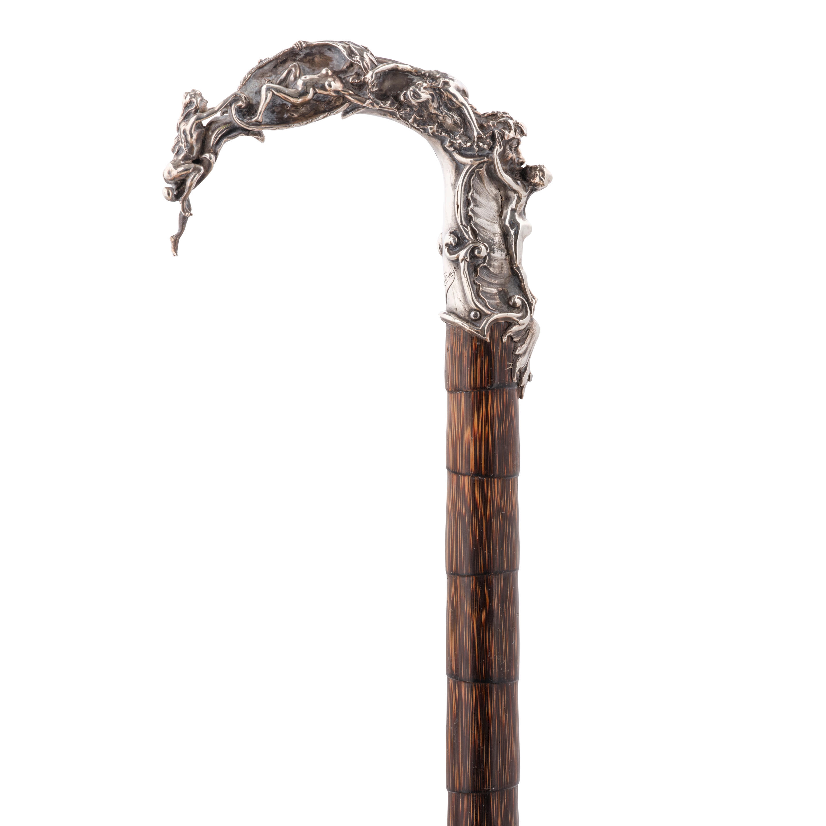 G. Useldinger | A GERMAN SILVER SEA NYMPH CANE (Circa 1890) | MutualArt