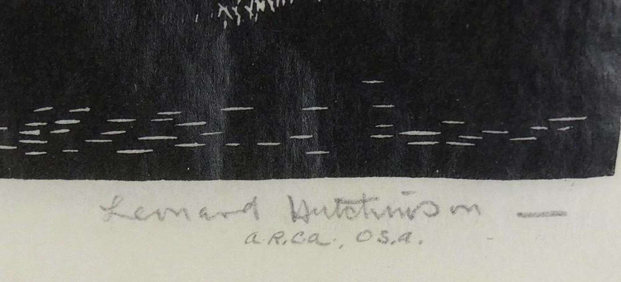 Artwork by Leonard Hutchinson, Last Gleam, Made of Woodcut