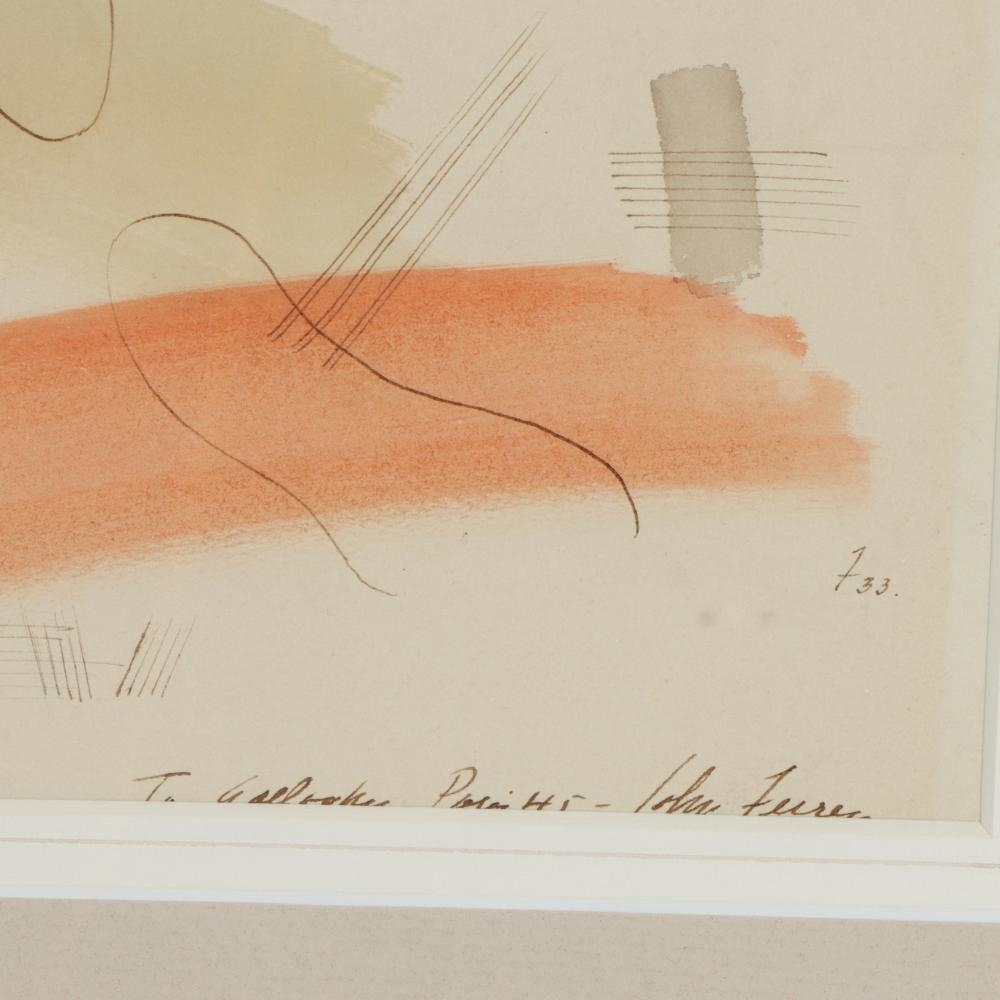 Artwork by John Ferren, abstract, Made of Watercolor And Ink On Paper