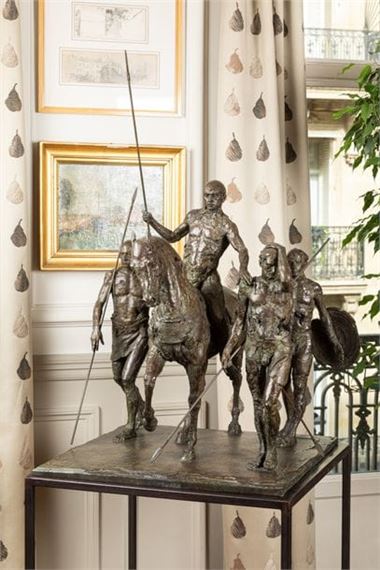 Rider and four lancers by Christophe Charbonnel