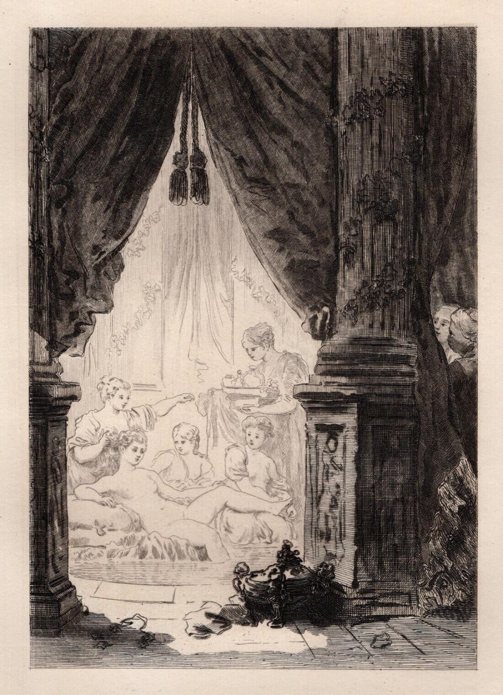 Artwork by Jean-Honoré Fragonard, Candaules & Master of the Law, Made of Etching On Laid Paper