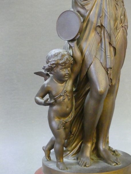 Jean Bulio | Nymphe et amour (1900) | MutualArt