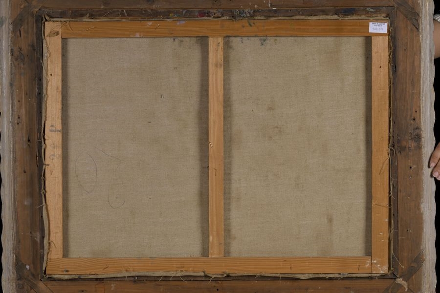 Artwork by Olga Mischkine, Still life with window on the sea, Made of Oil On Canvas