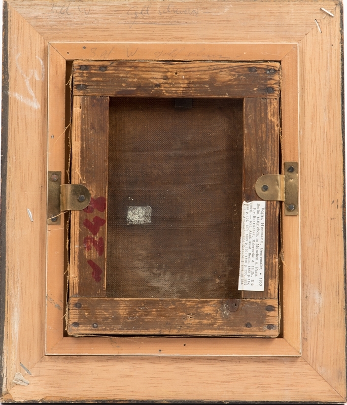 Artwork by Hermann Vogler, Portrait eines Mannes beim Bier trinken, Made of Oel/Leinwand