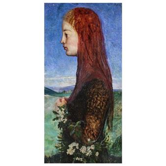 FEMALE FIGURE IN A LANDSCAPE - Paolo Ghiglia