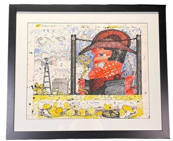 STUDY FOR A GEOMETRIC COWBOY - Richard Thompson