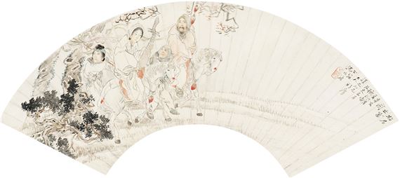 LADY ZHAOJUN LEAVES THE PASS by Shen Xinhai, 1911