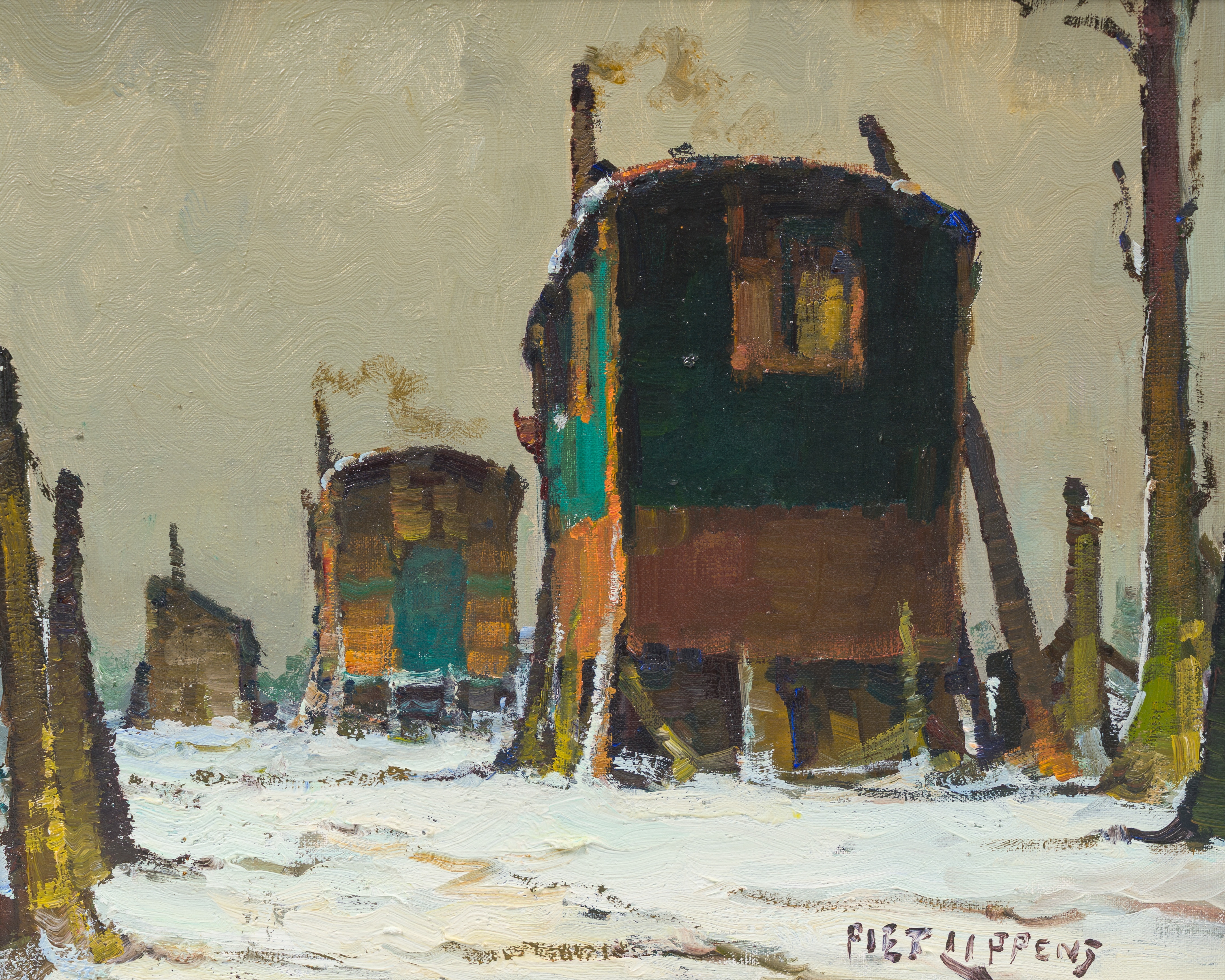 Artwork by Piet Lippens, Untitled, Made of Oil On Canvas