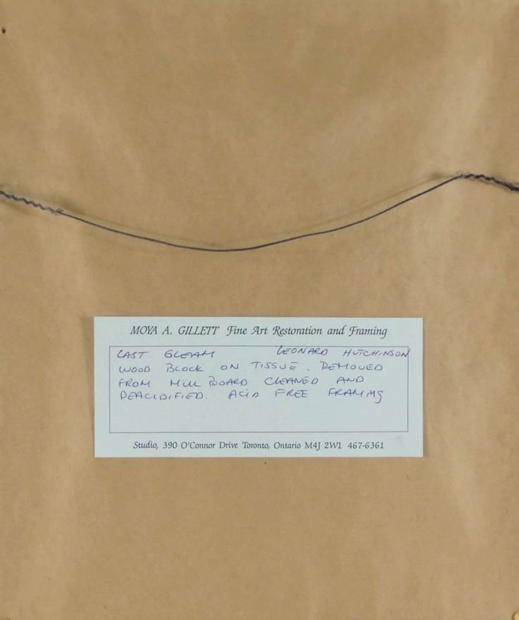 Artwork by Leonard Hutchinson, Last Gleam, Made of Woodcut