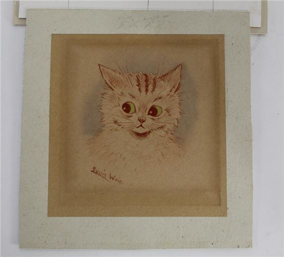 Original Cat Drawing by Louis Wain