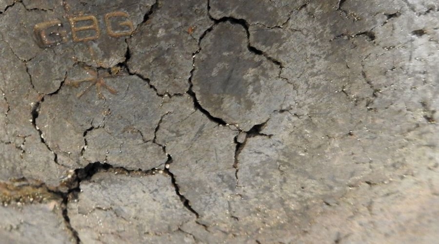 Artwork by Gisèle Buthod-Garçon, Raku bowl and frame, multicolored interior on white background, Made of Raku