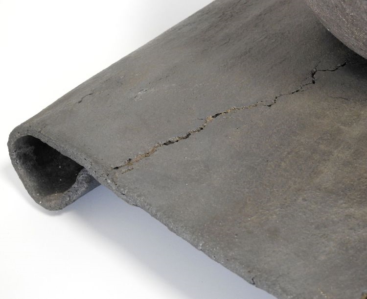 Artwork by Gisèle Buthod-Garçon, Raku bowl and frame, multicolored interior on white background, Made of Raku