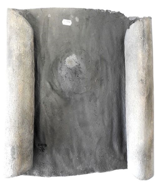 Artwork by Gisèle Buthod-Garçon, Raku bowl and frame, multicolored interior on white background, Made of Raku