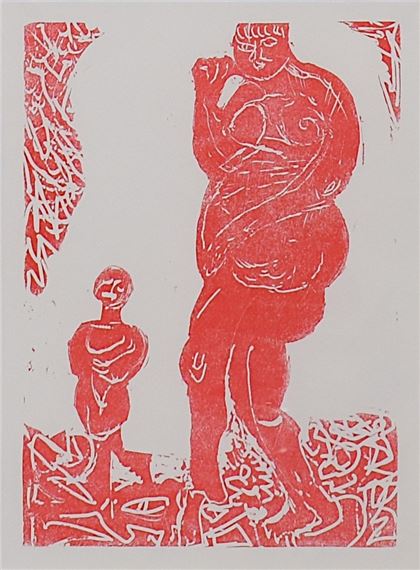 Zwei Farbholzschnitte