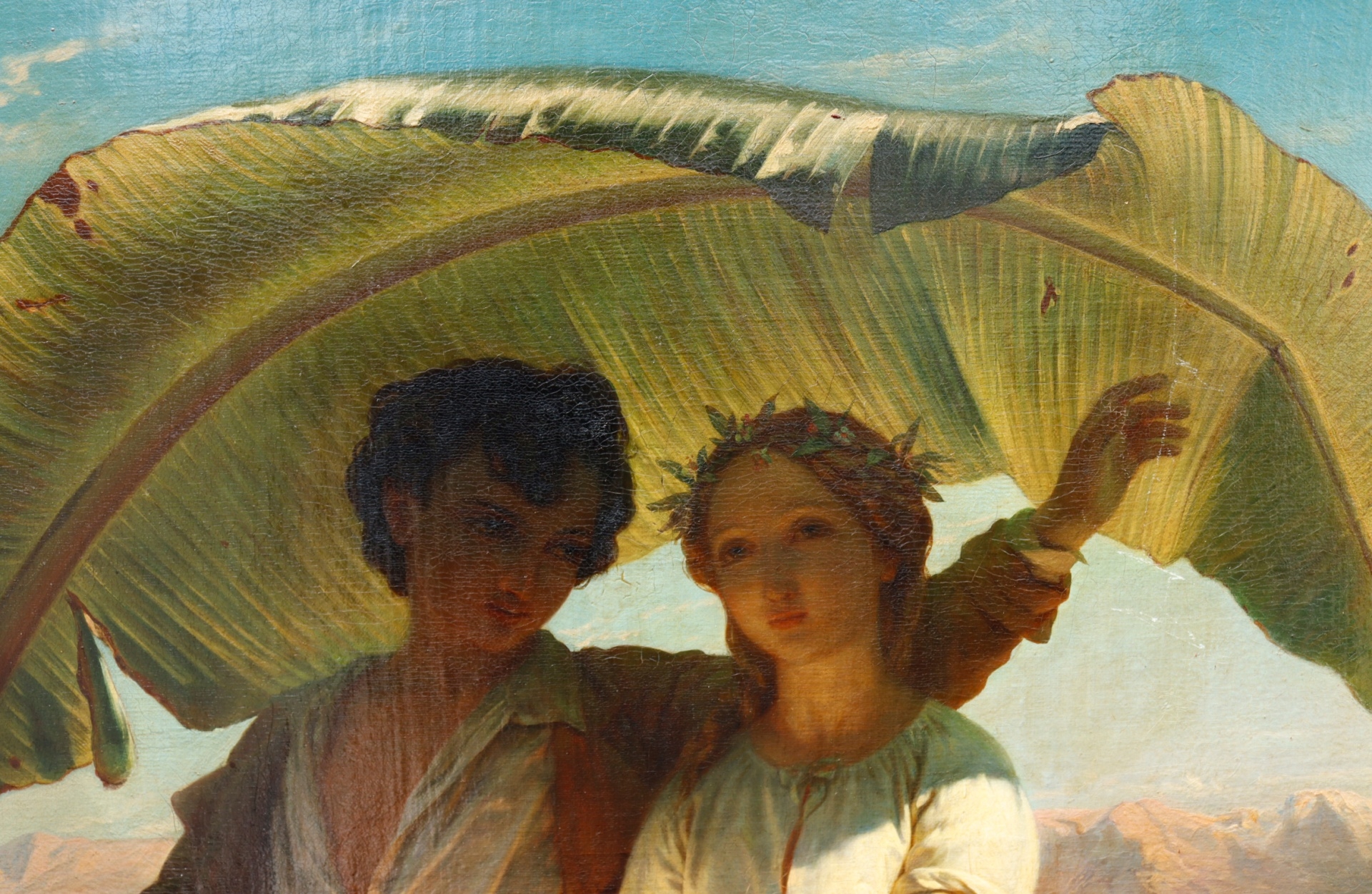 Artwork by Continental School, 19th Century, Paul and Virginia, Made of Oil On Canvas
