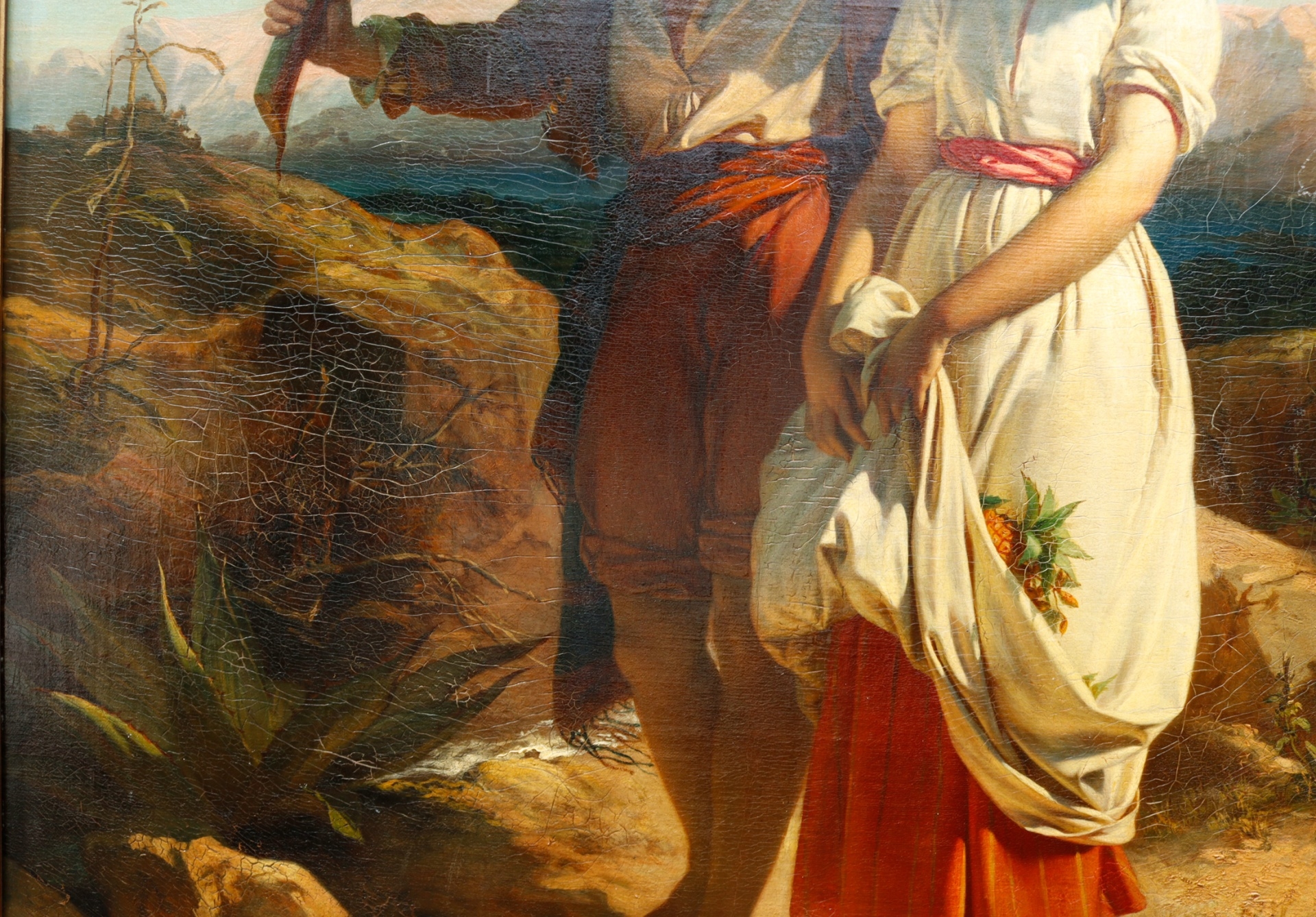 Artwork by Continental School, 19th Century, Paul and Virginia, Made of Oil On Canvas