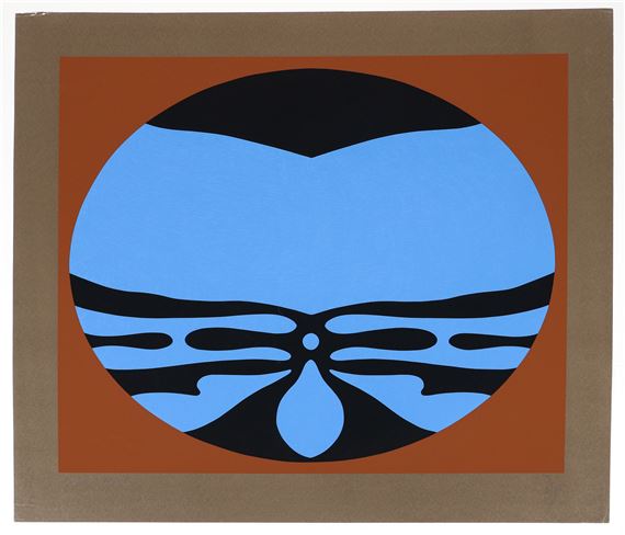 Untitled (Blue and Brown - Jack Youngerman