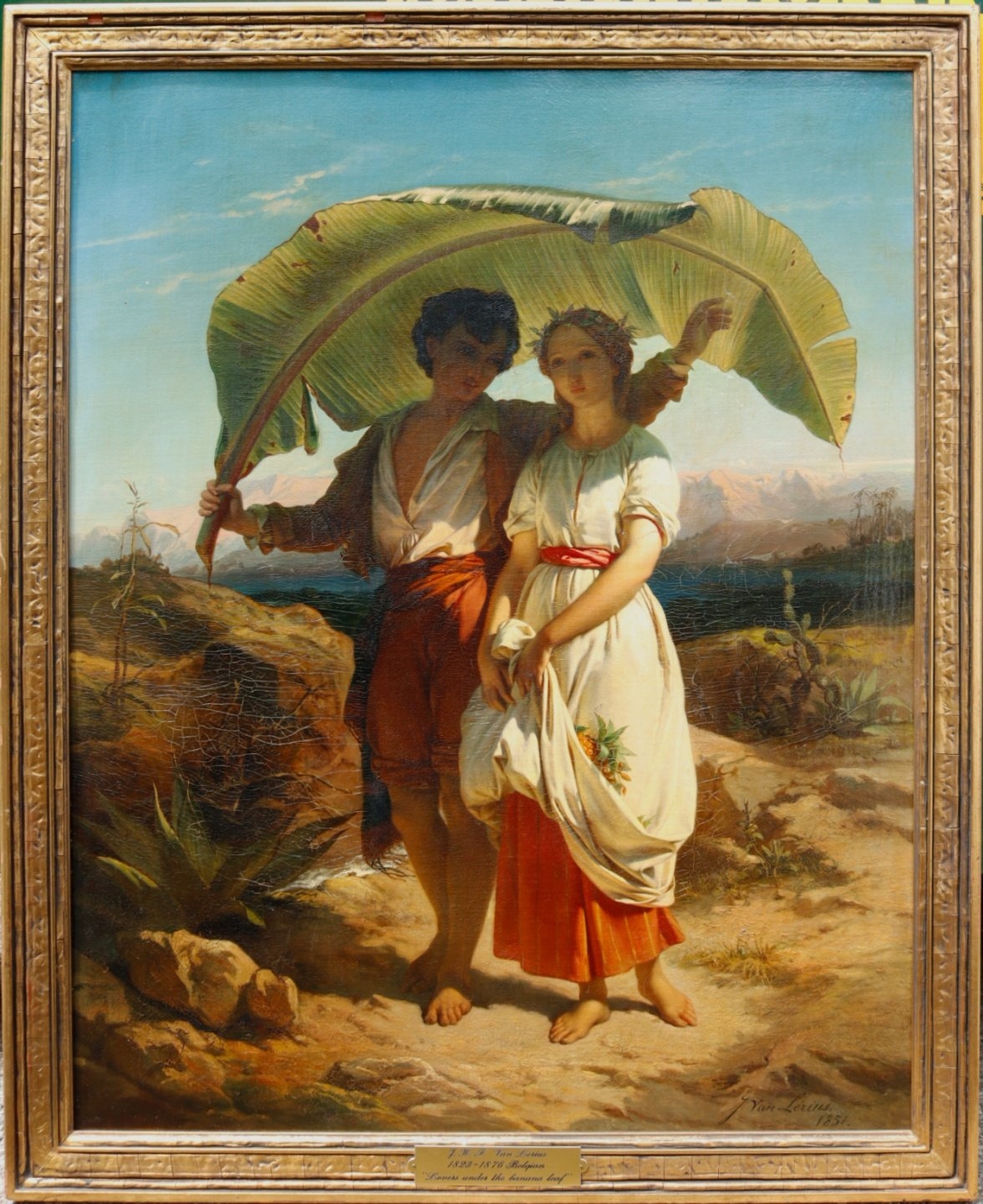 Artwork by Continental School, 19th Century, Paul and Virginia, Made of Oil On Canvas