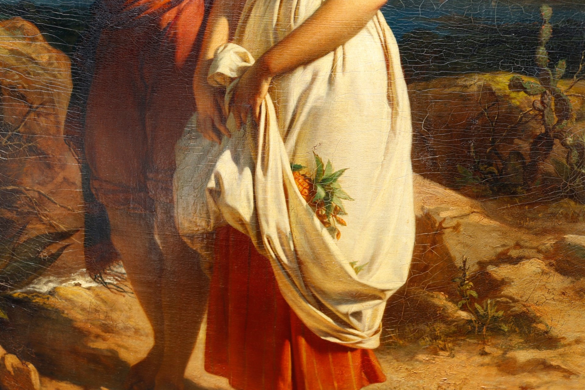 Artwork by Continental School, 19th Century, Paul and Virginia, Made of Oil On Canvas