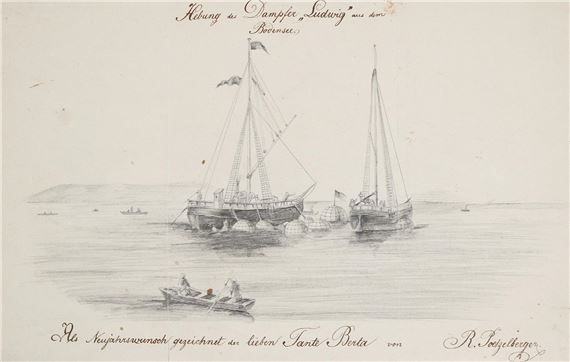 Hebung des Dampfer Ludwig aus dem Bodensee - Robert Poetzelberger