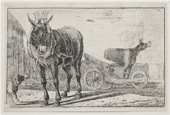 Zwei Esel - Jan Frans van Den Hecke