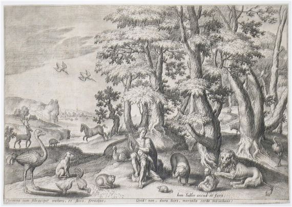 Orpheus zwischen den Tieren - Jan Sadeler I