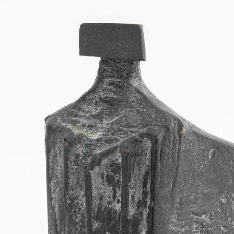 Artwork by Lynn Chadwick, Pair of Cloaked Figures II, Made of Patinated Bronze