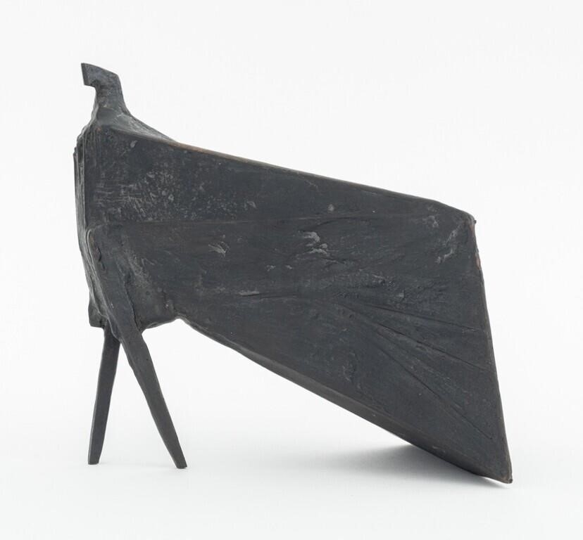 Artwork by Lynn Chadwick, Pair of Cloaked Figures II, Made of Patinated Bronze