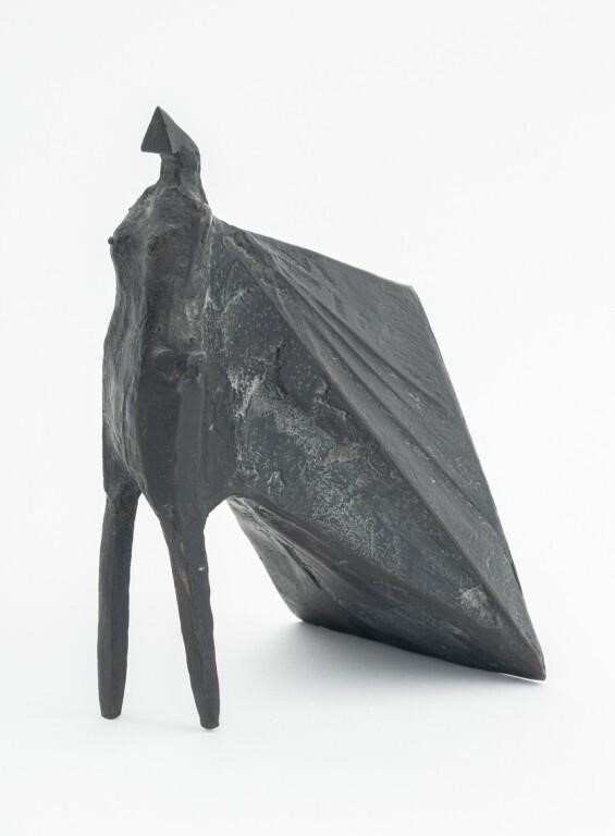 Artwork by Lynn Chadwick, Pair of Cloaked Figures II, Made of Patinated Bronze