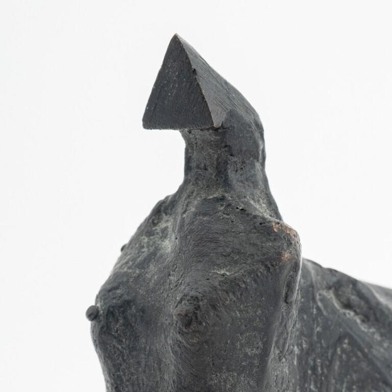 Artwork by Lynn Chadwick, Pair of Cloaked Figures II, Made of Patinated Bronze