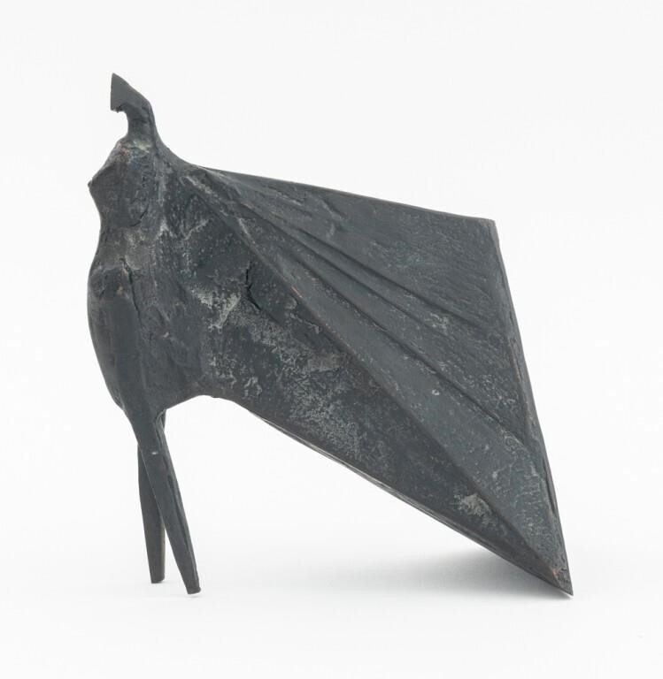 Artwork by Lynn Chadwick, Pair of Cloaked Figures II, Made of Patinated Bronze