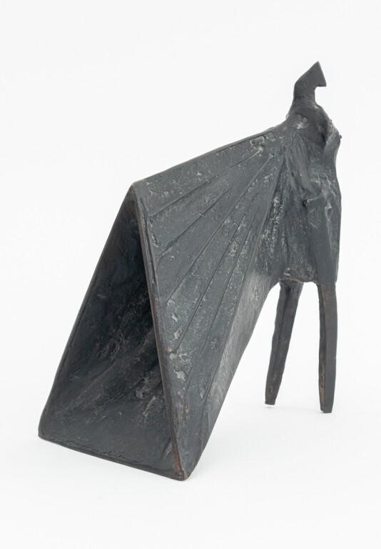 Artwork by Lynn Chadwick, Pair of Cloaked Figures II, Made of Patinated Bronze