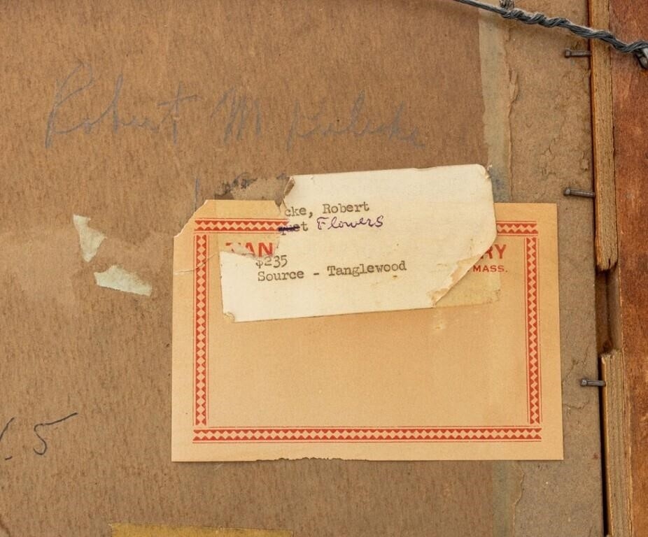 Artwork by Robert Kulicke, Flowers, Made of Oil On Board