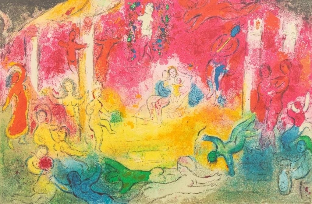 Marc Chagall | Temple et Histoire de Bacchus (1961) | MutualArt