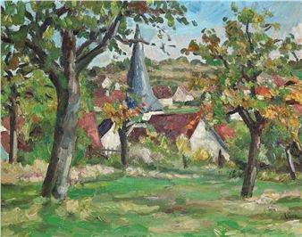 Blick auf Weissach mit St. Ulrich. - Blick auf Flacht mit dem Turm von St. Laurentius - Sepp Vees