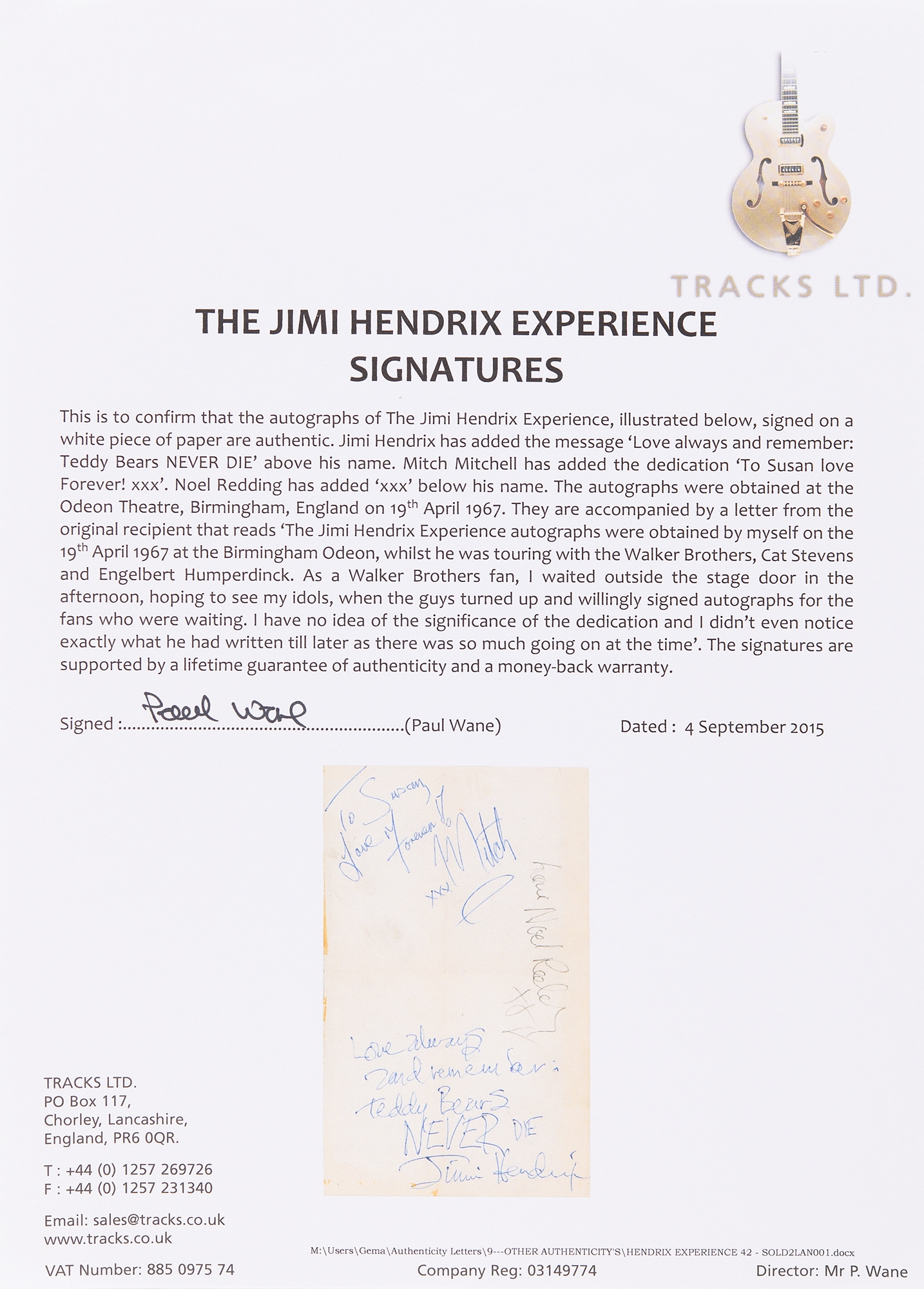 Jimi Hendrix | Teddy Bears NEVER die, Jimi Hendrix (1967) | MutualArt