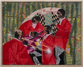 Derek Fordjour "Nightsong" @ David Kordanksy, Los Angeles