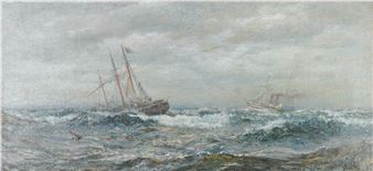 Ships in Stormy Seas - James Gale Tyler