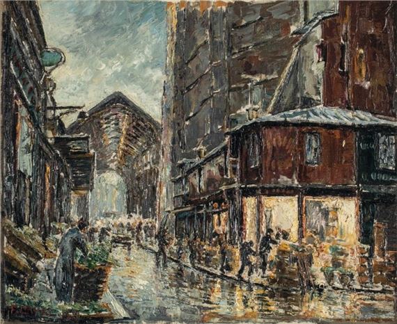 Les Halles, rue de la Reale by Fernand Laval, 1948