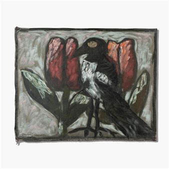 Bird and Two Tulips - Gaylen Hansen