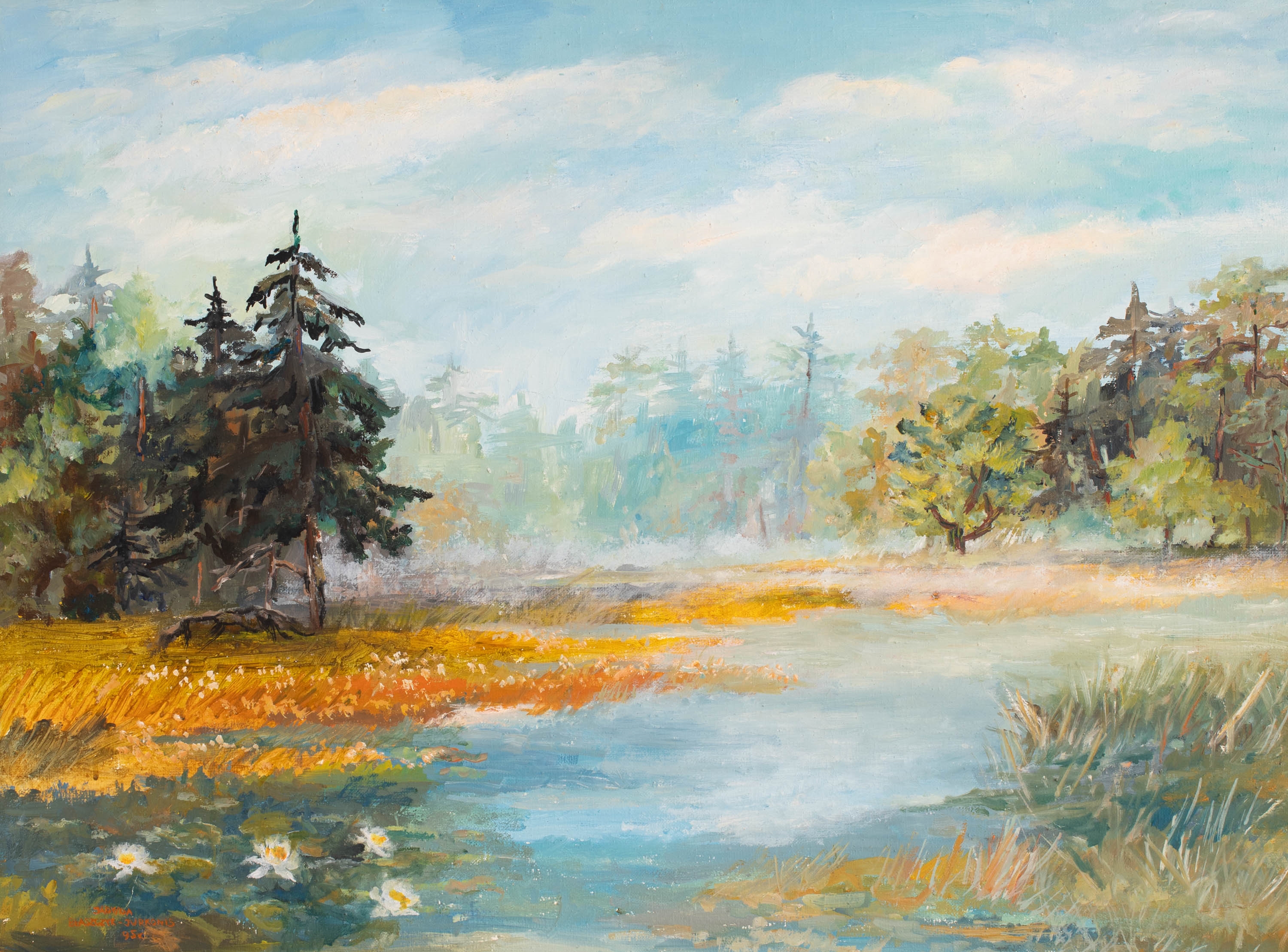 Artwork by Jadwiga Blaszczyk Jurkonis, Nad Wigrami, Made of Olej, PåÃ³Tno