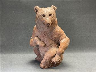 Bear Large terracotta sculpture - Robert Godefroy