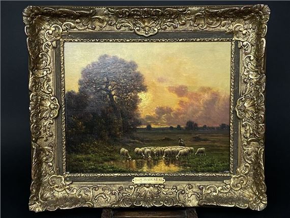 Herd of Sheep at Twilight by Paul Chaigneau