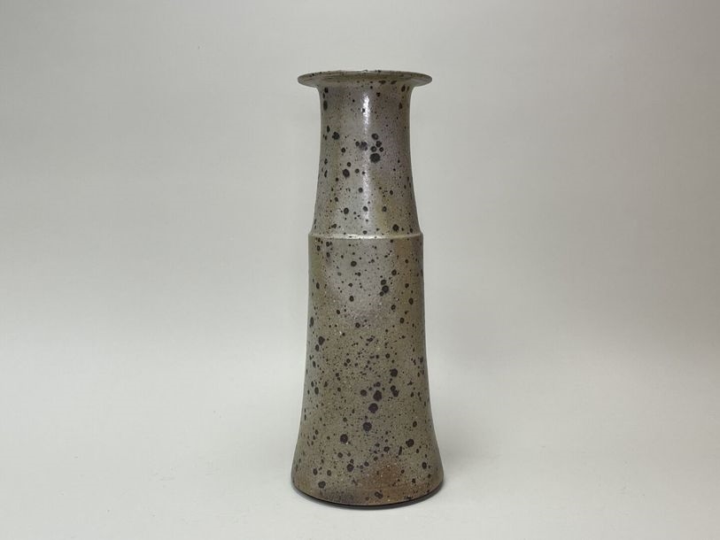 Artwork by Robert Deblander, Large stoneware vase with beige enamel, Made of Stoneware
