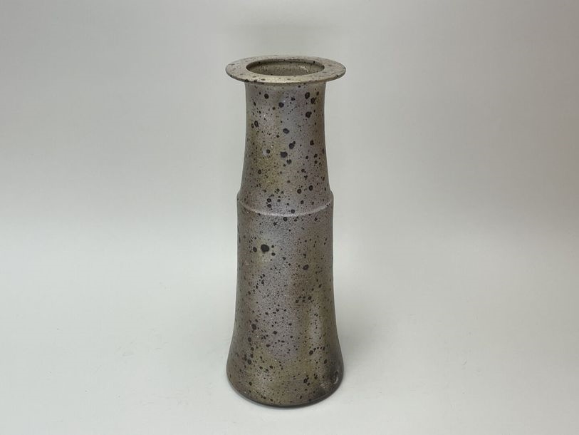 Artwork by Robert Deblander, Large stoneware vase with beige enamel, Made of Stoneware