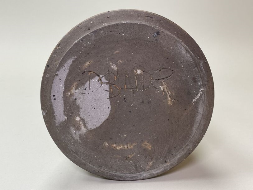 Artwork by Robert Deblander, Large stoneware vase with beige enamel, Made of Stoneware