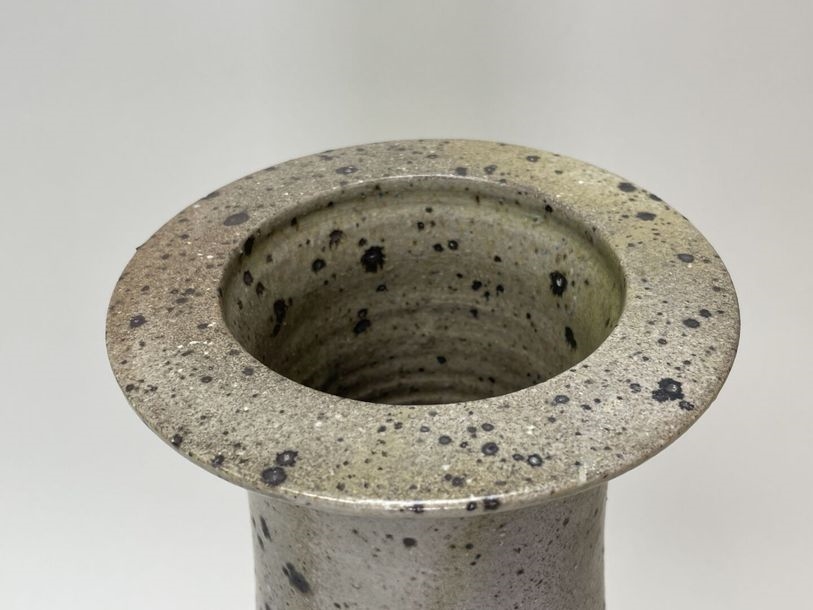 Artwork by Robert Deblander, Large stoneware vase with beige enamel, Made of Stoneware