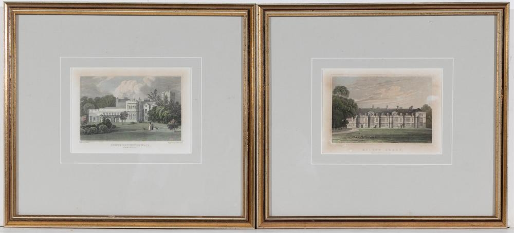 Artwork by John Preston Neale, William Radclyffe, A set of four English c19th architectural engravings, Made of Engravings