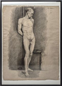 Academic Study of a Nude Man - Felix Malard